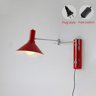 Bauhaus iron wall sconce rotatable — metal glass contemporary