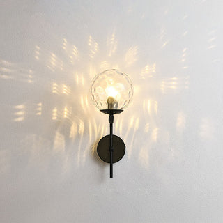 Nordic modern glass ball wall light angle — black gold base