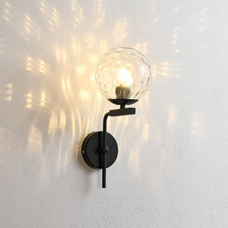 Black gold glass ball Nordic wall sconce — modern interior lamp