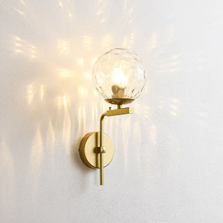 Glass Ball Wall Light – Nordic Modern Wall Sconce with Black Gold Base