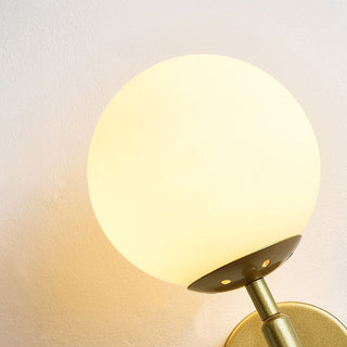 Glass Ball Wall Light – Nordic Modern Wall Sconce with Black Gold Base