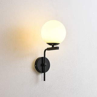 Modern black gold base glass ball Nordic wall lamp ambient
