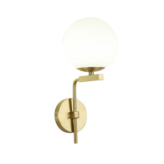 Glass Ball Wall Light – Nordic Modern Wall Sconce with Black Gold Base