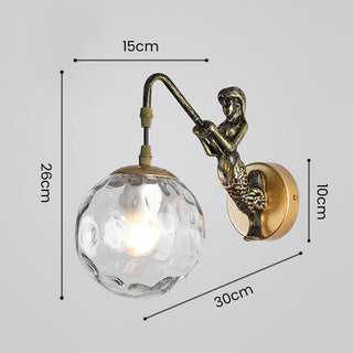 Clear glass iron lantern wall lamp Nordic — E27 fixture