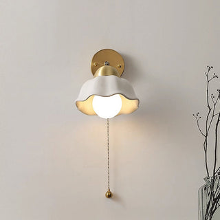 Adjustable arm French white wall sconce — dining room lamp