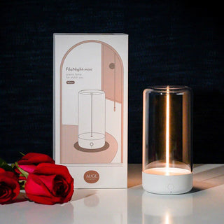Mini magnetic LED desk lamp front — acrylic adjustable design