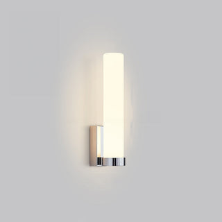 Aluminum glass LED Nordic wall sconce close-up — metal lamp