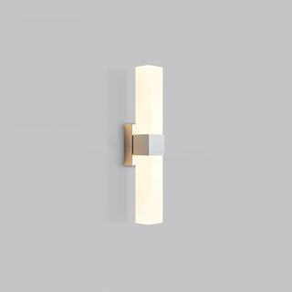 Metal LED prismatic wall sconce — minimalist warm light fixture