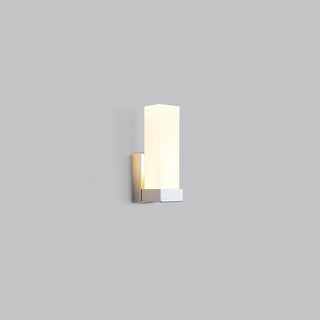 Minimalist prismatic LED wall lamp angle — metal warm finish