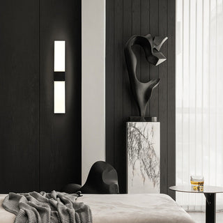Minimalist metal prismatic wall lamp ambient — LED warm finish