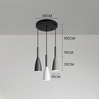 Suspension nordique – Lampe suspendue scandinave en vitrail avec longueur réglable