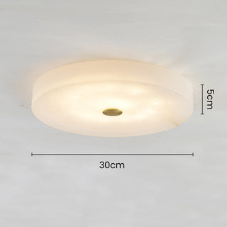 Flush mount marble ceiling light detail, white marble modern