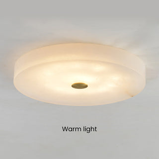 Elegant white marble ceiling fixture, modern luxury flush mount