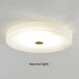 Marble Flush Mount Light – White Marble Ceiling Light, Modern Flush Mount Ceiling Fixture