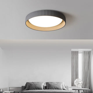 Modern cement ceiling lamp, industrial flush mount LED fixture
