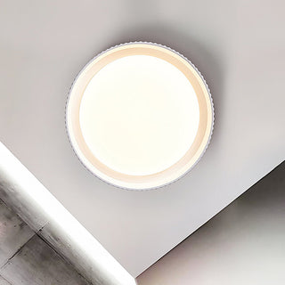 Plafonnier Industriel en Ciment - Luminaire Encastré Moderne avec Ampoule LED