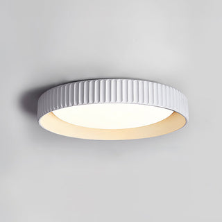Cement ceiling lamp close-up, industrial modern flush mount