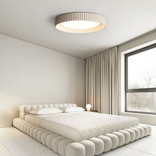 Modern cement ceiling fixture with LED bulb, industrial design