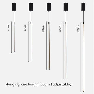 Suspension LED scandinave - Lampe de chevet en aluminium avec cordon réglable et lumière chaude