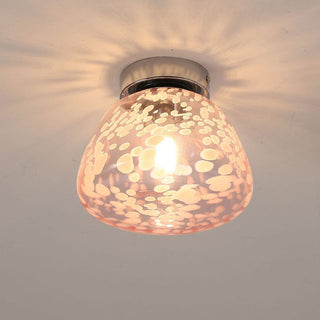 Pink glass ceiling light modern – flush mount hallway lamp