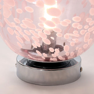 Flush mount pink glass ceiling light – elegant hallway modern