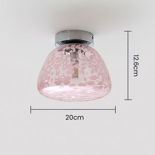 Elegant pink ceiling lamp glass – modern flush mount glow