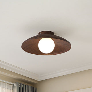 Wooden ceiling light rustic brown iron – wood accent lamp