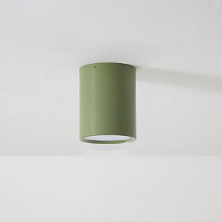 Modern mini column ceiling lamp, wood finish LED dining