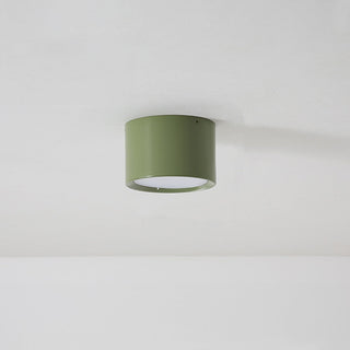 Wood finish column LED ceiling fixture, modern mini design