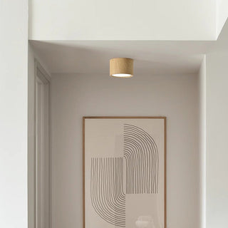 Mini Column LED Light - Modern Wood Finish Ceiling Light Fixture for Dining Room