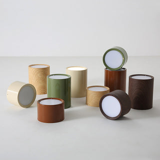 Mini Column LED Light - Modern Wood Finish Ceiling Light Fixture for Dining Room