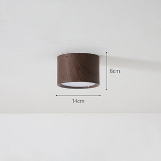 Mini Column LED Light - Modern Wood Finish Ceiling Light Fixture for Dining Room
