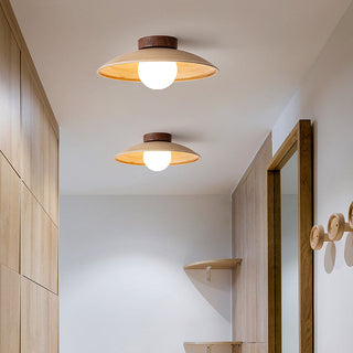 Retro wood mini pendant ceiling light with adjustable hanging