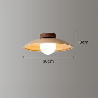 Mini wood pendant ceiling lamp, retro adjustable hanging