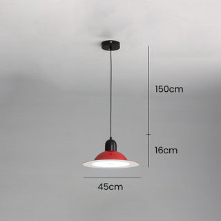 Stained acrylic pendant top view — Nordic LED dining ceiling