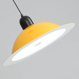 Nordic LED pendant from above — stained acrylic dining ceiling lamp