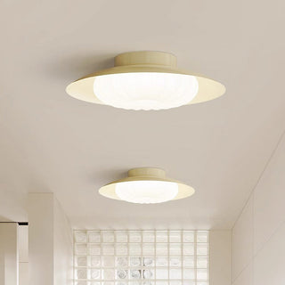 Cream white ceiling lamp vintage – hallway iron flush mount