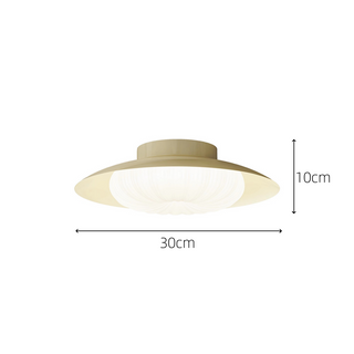 Cream white hallway ceiling fixture – vintage iron flush mount