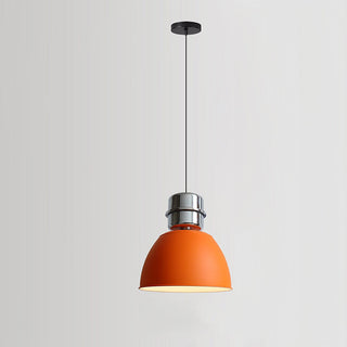 Small LED dining pendant from below — Scandinavian ceiling lamp