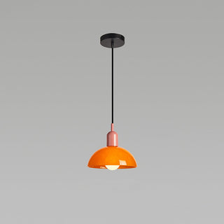 Dimmable stained glass mini pendant hanging in bedroom