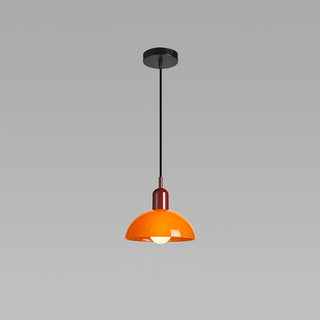 Mini stained glass pendant close-up — dimmable E27 bedside lamp