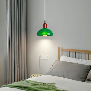 Mini suspension de chevet - Lampe moderne en vitrail avec ampoule E27, dimmable