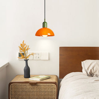 Mini suspension de chevet - Lampe moderne en vitrail avec ampoule E27, dimmable