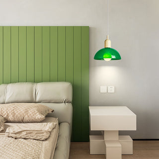 Mini suspension de chevet - Lampe moderne en vitrail avec ampoule E27, dimmable