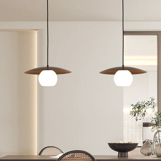 UFO disc pendant detail — creative mini iron ceiling fixture