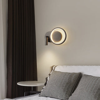 Mini LED metal wall sconce illuminated — rotatable adjustable