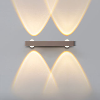 Long strip aluminum LED minimalist wall lamp close-up — modern