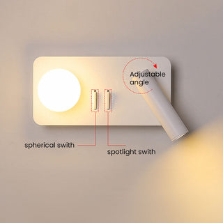 Appliques Murales LED - Spot Réglable 2 Lumières, Style Contemporain et Rotatif