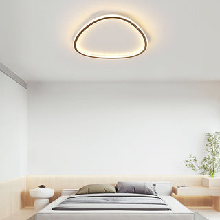 Black aluminum oval ceiling light Nordic LED – geometric