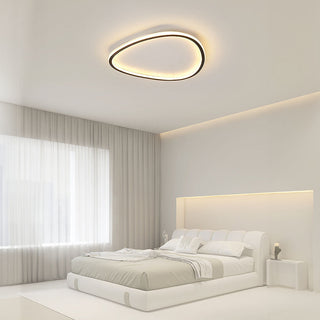 Nordic black aluminum ceiling lamp oval – LED geometric